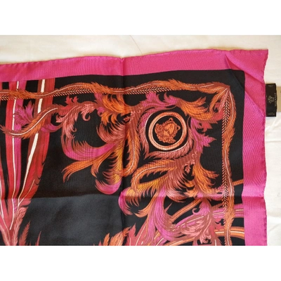 Pre-owned Versace Silk Scarf In Multicolour