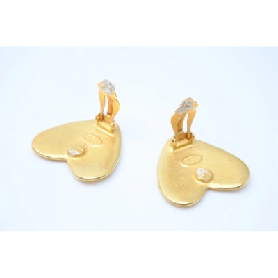 Pre-owned Chanel Cc Gold Metal Earrings
