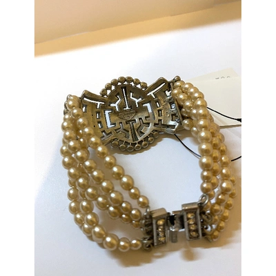 Pre-owned Ben-amun White Pearl Bracelet