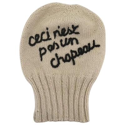 Pre-owned Eugenia Kim White Cashmere Hat