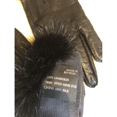 Pre-owned Prada Black Leather Gloves