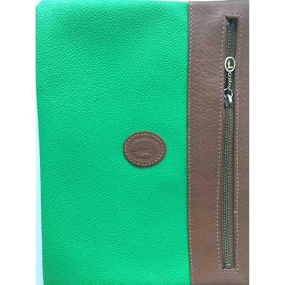 Pre-owned Trussardi Leather Wallet In Green