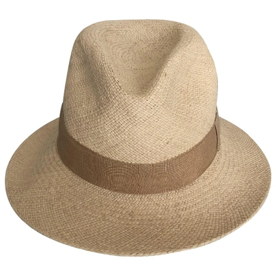 Pre-owned Blumarine Beige Wicker Hat