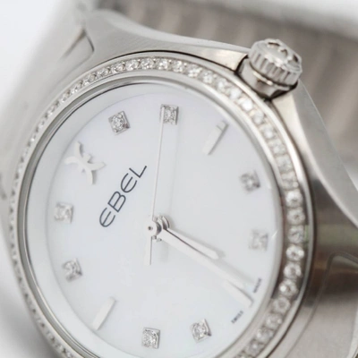 Pre-owned Ebel Wave Silver Steel Watch