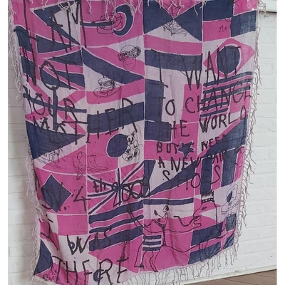 Pre-owned Isabel Marant Étoile Linen Silk Handkerchief In Pink