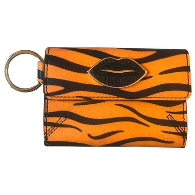 Pre-owned Charlotte Olympia Leather Wallet In Orange