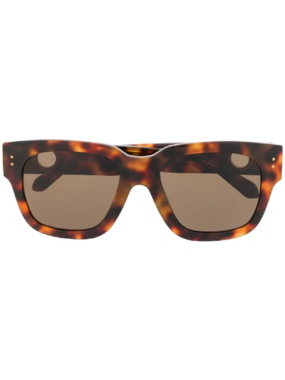 Shop Linda Farrow Amber Sunglasses In Brown