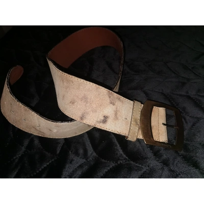 Pre-owned Roberto Cavalli Beige Suede Belts