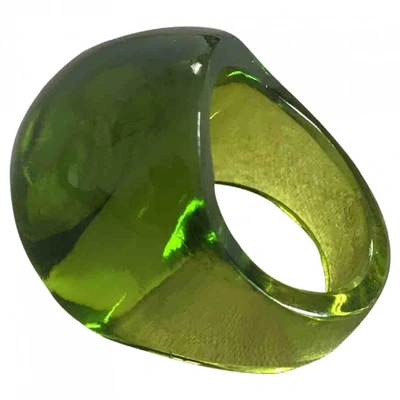 Pre-owned Lalique Green Crystal Ring