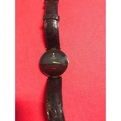Pre-owned Raymond Weil Yellow Gold Watch In Black