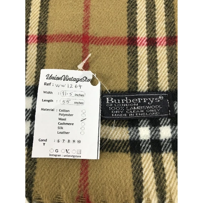 Pre-owned Burberry Wool Scarf In Multicolour