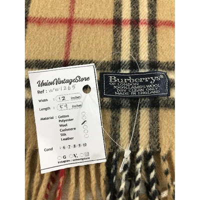 Pre-owned Burberry Wool Scarf In Beige