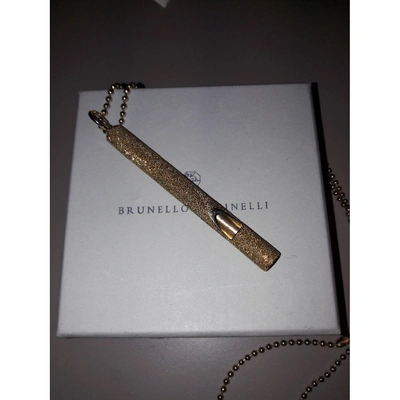 Pre-owned Brunello Cucinelli Silver Long Necklace In Gold