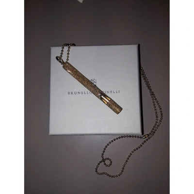 Pre-owned Brunello Cucinelli Silver Long Necklace In Gold