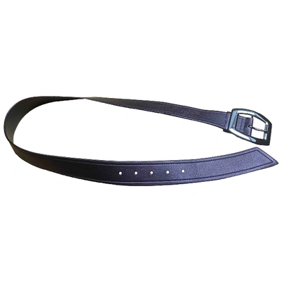 Pre-owned Prada Leather Belt In Purple