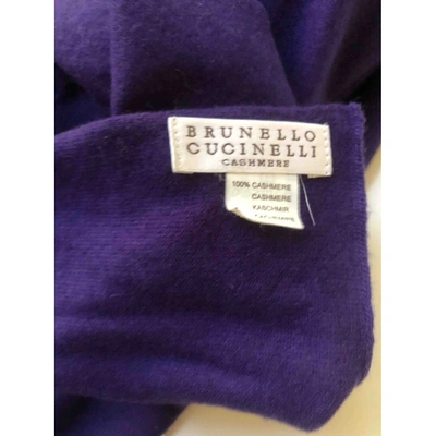 Pre-owned Brunello Cucinelli Cashmere Stole In Purple