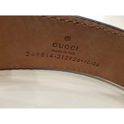 Pre-owned Gucci Beige Python Belt