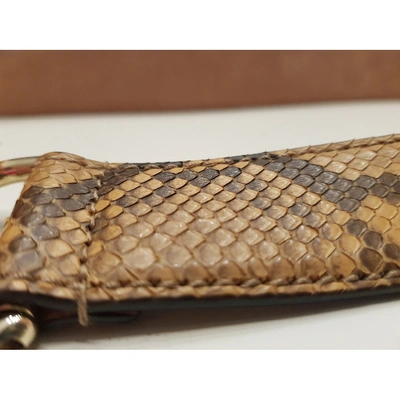 Pre-owned Gucci Beige Python Belt