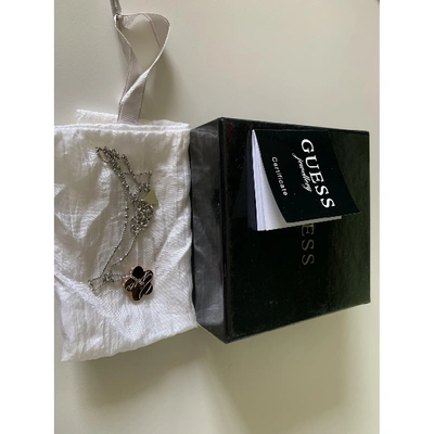 Pre-owned Guess Necklace In Silver