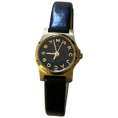 Pre-owned Marc Jacobs Black Steel Watch