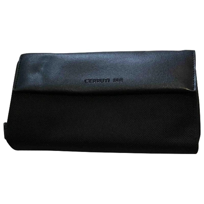 Pre-owned Cerruti 1881 Leather Wallet In Black