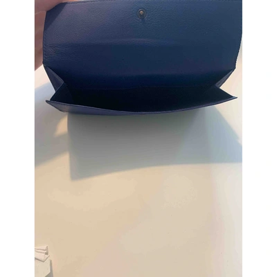 BALENCIAGA Pre-owned Leather Wallet In Blue