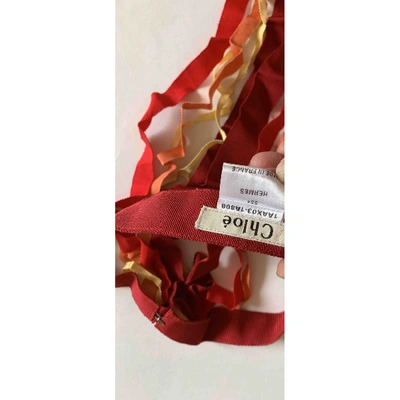 Pre-owned Chloé Cloth Belt In Red