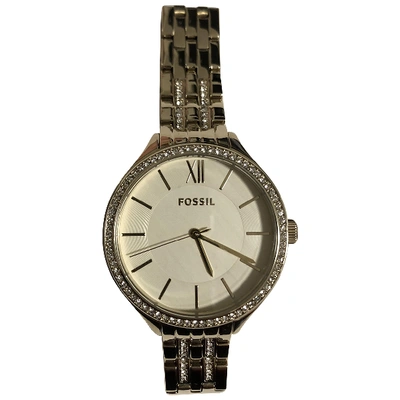 Pre-owned Fossil Gold Steel Watch
