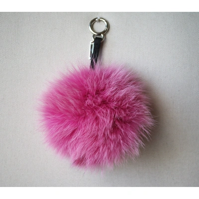 Pre-owned Fendi Bag Bug Pink Fox Bag Charms