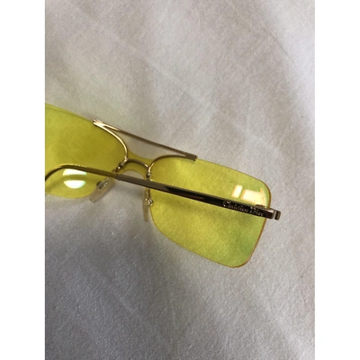 Pre-owned Dior Yellow Metal Sunglasses