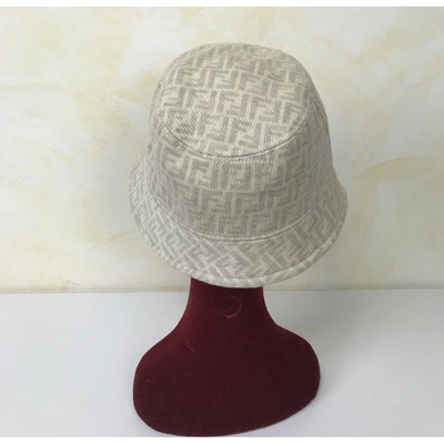 Pre-owned Fendi Wool Hat In Beige