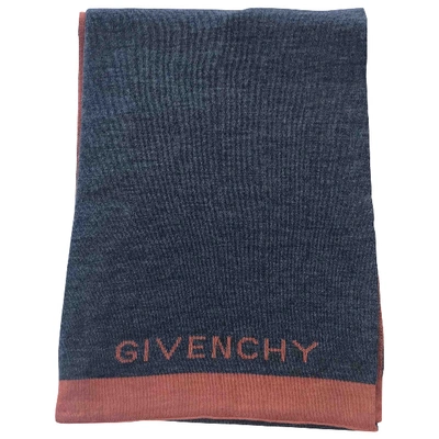 Pre-owned Givenchy Wool Scarf In Grey