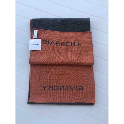 Pre-owned Givenchy Wool Scarf In Grey