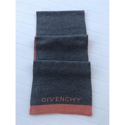 Pre-owned Givenchy Wool Scarf In Grey