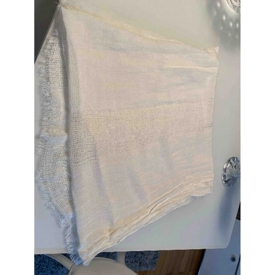 Pre-owned Maje White Cotton Scarf