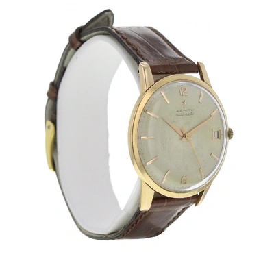 Pre-owned Zenith Khaki Yellow Gold Watch