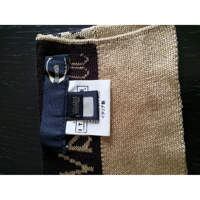 Pre-owned Just Cavalli Wool Stole In Gold