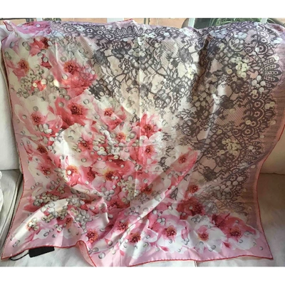 Pre-owned Elie Saab Pink Silk Scarf