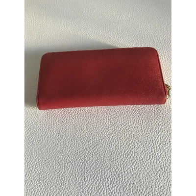 Pre-owned Loewe Leather Wallet In Red