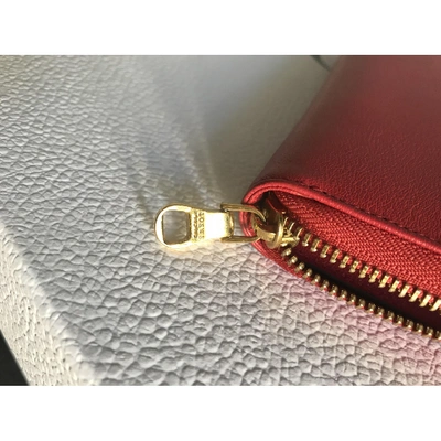 Pre-owned Loewe Leather Wallet In Red