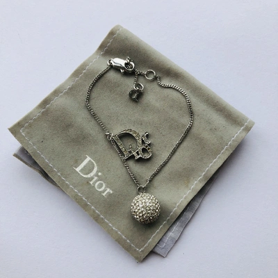 Pre-owned Dior Oblique Silver Metal Bracelet