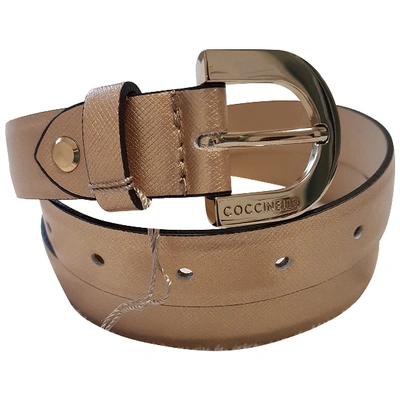 Pre-owned Coccinelle Gold Leather Belt
