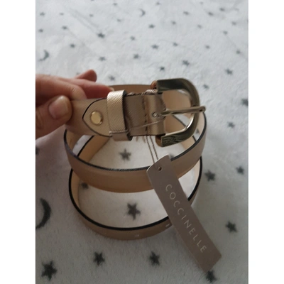 Pre-owned Coccinelle Gold Leather Belt
