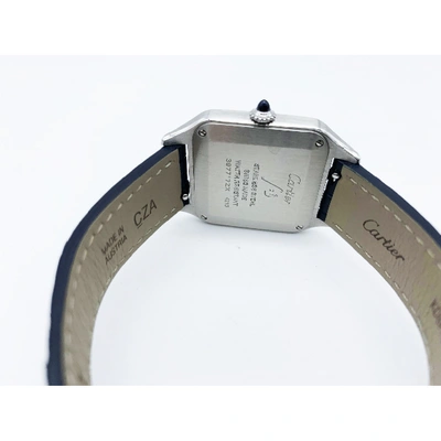 Pre-owned Cartier Santos Dumont  Silver Steel Watch