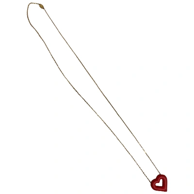 Pre-owned Louis Vuitton Alphabet Lv&me Long Necklace In Gold