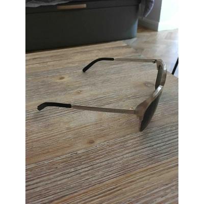 Pre-owned Burberry Beige Metal Sunglasses