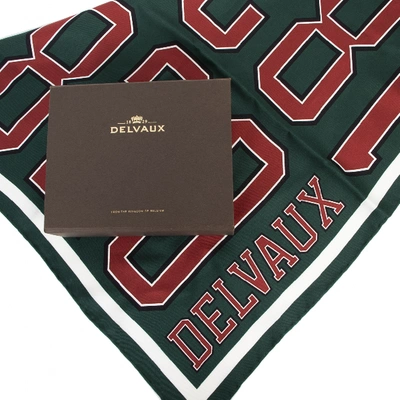 Pre-owned Delvaux Green Silk Scarf