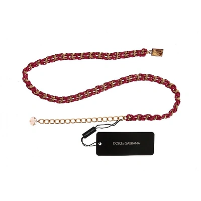 Pre-owned Dolce & Gabbana Pink Chain Belt