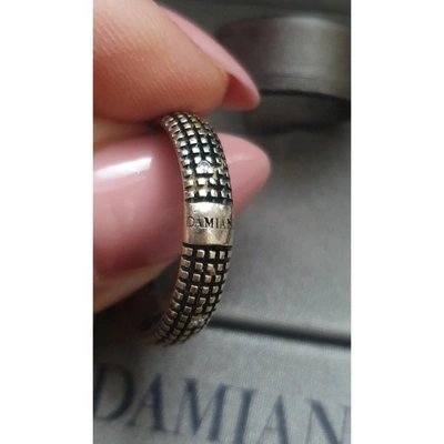 Pre-owned Damiani White Gold Ring In Silver