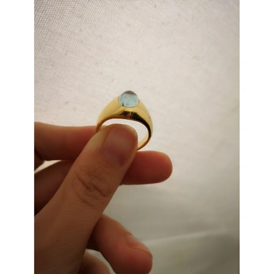 Pre-owned Pomellato Yellow Gold Ring In Blue